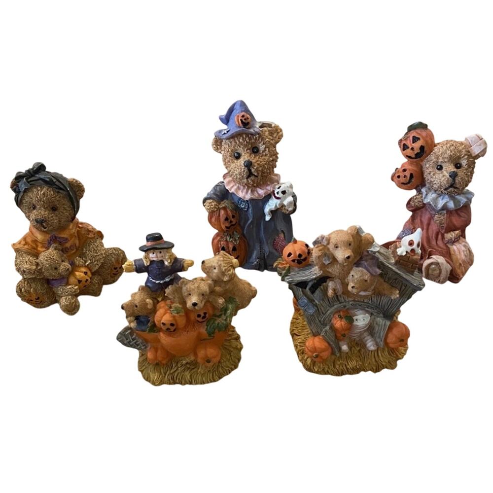 K's Collection "Let's‎ Get Together" Handpainted Figurine Halloween Decor Lot 5